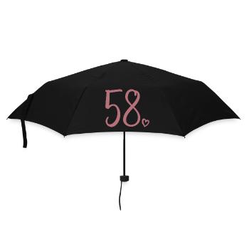 Cute Number 58, 58 Years Old, 58th Birthday Gift - Umbrella (small) - black - Front