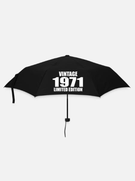 Millésime 1971 Anniversaire 1971 - Rétro 1971 - Parapluie standard - noir