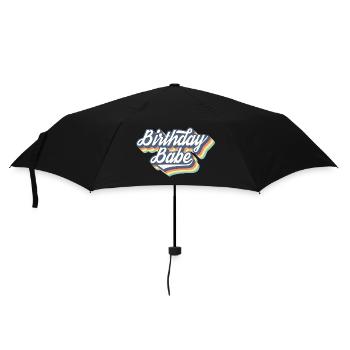 Birthday Babe Matching Group Birthday Party Gift - Umbrella (small) - black - Front
