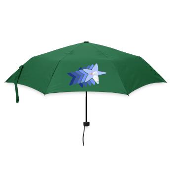meer moin moin meerweh seestern with seagull - Umbrella (small) - bottlegreen - Front