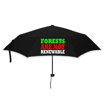 forests are not renewable - Parapluie standard - noir - Devant