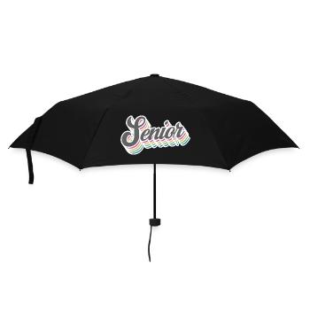 Senior - Student Class Retro Graduation Party Gift - Umbrella (small) - black - Front