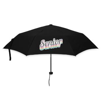 Senior - Student Class Retro Graduation Party Gift - Umbrella (small) - black - Front