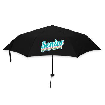 Senior - Student Class Retro Graduation Party Gift - Umbrella (small) - black - Front