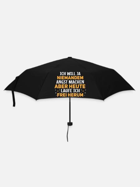 Laufe frei - Lustiger Spruch Witzig Fun Statement - Regenschirm (klein) - Schwarz