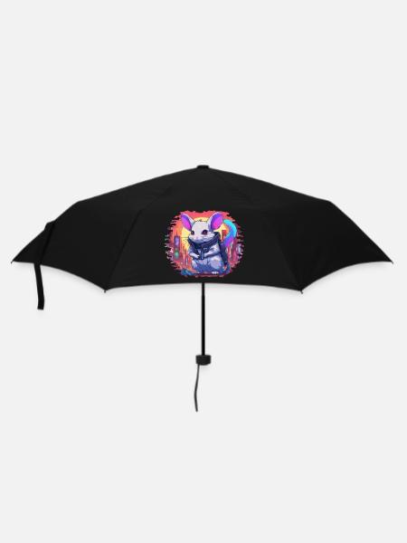 Zephyr // Cyber Chinchilla - Umbrella (small) - black