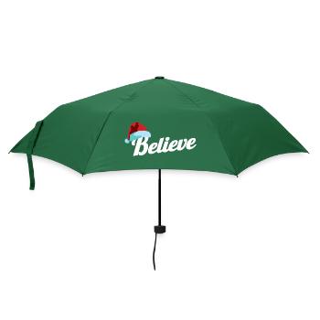 Chapeau de Père Noël Croyez au cadeau de fête de Noël - Parapluie standard - vert bouteille - Devant
