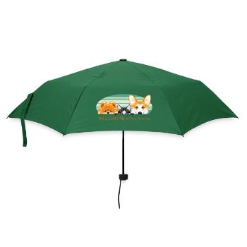 Welcome to the dog and cat family - Umbrella (small) - bottlegreen - Front