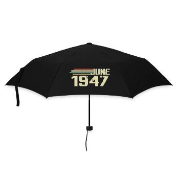 Juni 1947 Jahrestag Juni 1947 Juni 1947 Geburtstag - Regenschirm (klein) - Schwarz - Vorne