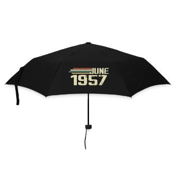 Juni 1957 Jahrestag Juni 1957 Juni 1957 Geburtstag - Regenschirm (klein) - Schwarz - Vorne