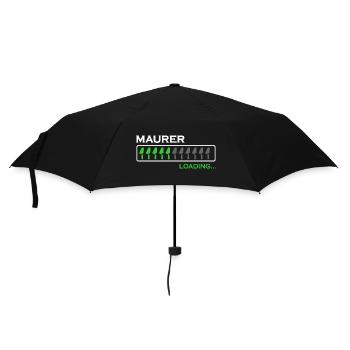 Maurer mauern Mörtel Maurermeister Maurerkelle - Regenschirm (klein) - Schwarz - Vorne