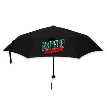 hundefreund kaffeeliebhaber kaffeebohne humor - Regenschirm (klein) - Schwarz - Vorne