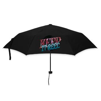 happy jokes birthday present bass fishing rod - Regenschirm (klein) - Schwarz - Vorne