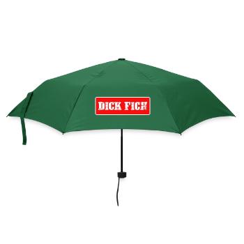 statement tourette "dick fich" anti meme - Regenschirm (klein) - Flaschengrün - Vorne