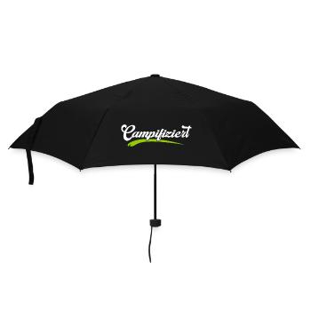camper outdoor camping campifiziert am lagerfeuer - Regenschirm (klein) - Schwarz - Vorne