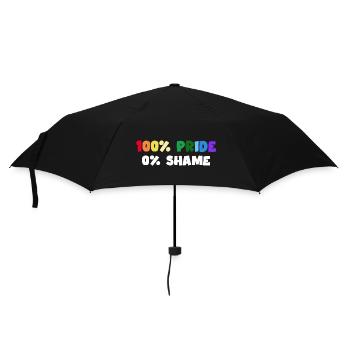 pride party people lgbt "no shame" - Regenschirm (klein) - Schwarz - Vorne