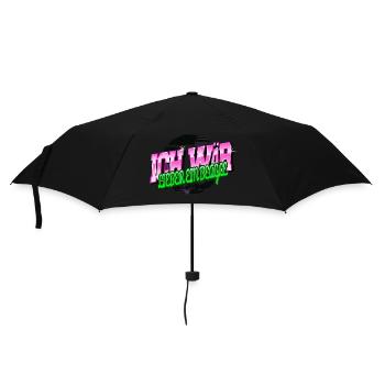 terrier spruch geburtstagsgeschenkidee lustig - Regenschirm (klein) - Schwarz - Vorne