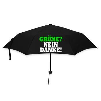 grüne nein danke - Regenschirm (klein) - Schwarz - Vorne
