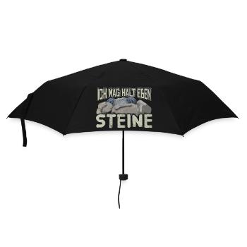 Ich mag Steine - Geologe Petrologie Geologie - Regenschirm (klein) - Schwarz - Vorne