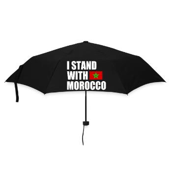 I stand with morocco marokko - Regenschirm (klein) - Schwarz - Vorne