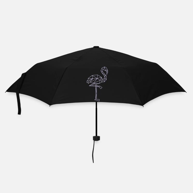 flamingo - Regenschirm (klein) - Schwarz