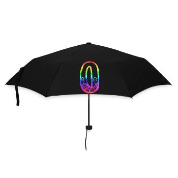 rainbow o - Umbrella (small) - black - Front
