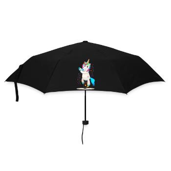 Licorne Unicorn sur un monocycle - Parapluie standard - noir - Devant