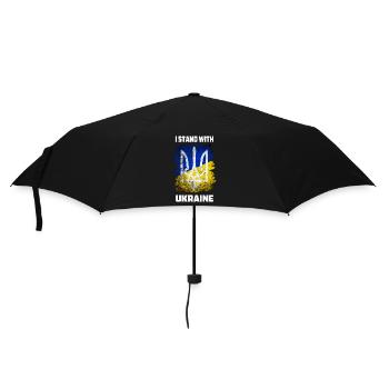 I stand with Ukraine - Umbrella (small) - black - Front