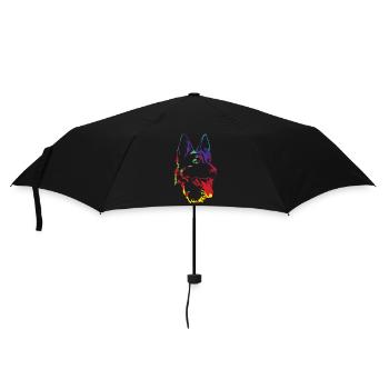 Schäferhund - deutscher Schäferhund - Geschenk - Regenschirm (klein) - Schwarz - Vorne