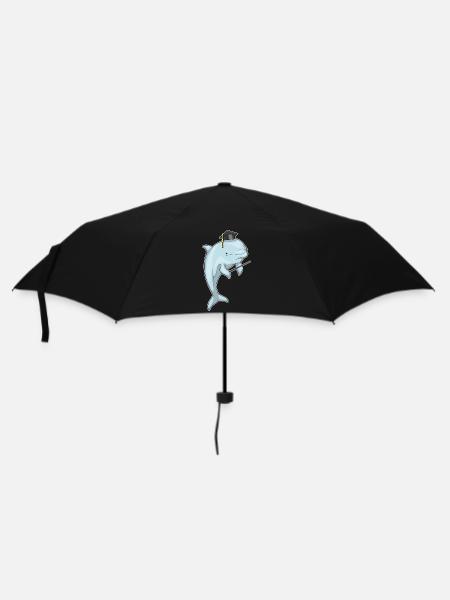 Delfin Lehrer Zeigestab Schule - Regenschirm (klein) - Schwarz