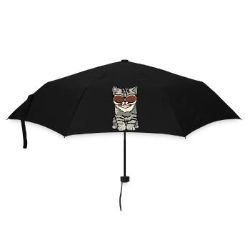 cat - Umbrella (small) - black - Front
