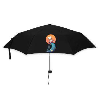 Ikk le chat sur la lune - Parapluie standard - noir - Devant