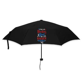 Friseurin - Regenschirm (klein) - Schwarz - Vorne