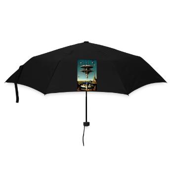 Alien | UFO | Spaceship | UAP | alien - Umbrella (small) - black - Front