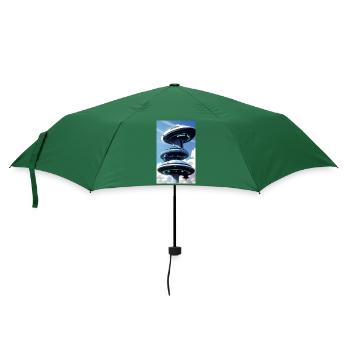 Alien | UFO | Raumschiff | UAP | außerirdische - Regenschirm (klein) - Flaschengrün - Vorne