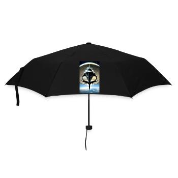 Alien | UFO | Raumschiff | UAP | außerirdische - Regenschirm (klein) - Schwarz - Vorne