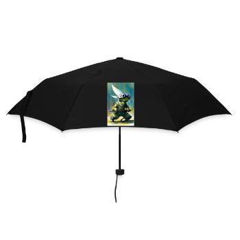 Alien | UFO | Spaceship | UAP | alien - Umbrella (small) - black - Front