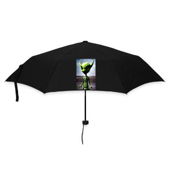 Alien | UFO | Raumschiff | UAP | außerirdische - Regenschirm (klein) - Schwarz - Vorne