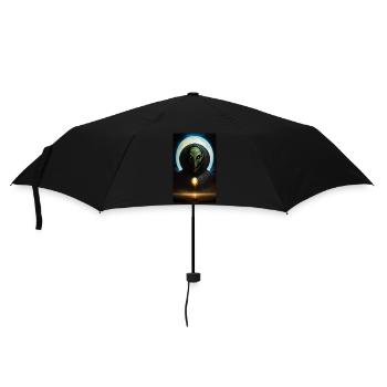 Alien | UFO | Raumschiff | UAP | außerirdische - Regenschirm (klein) - Schwarz - Vorne