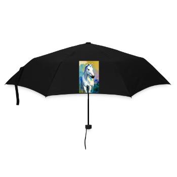 Cheval | Équitation | Animal | Monture | Coloré - Parapluie standard - noir - Devant