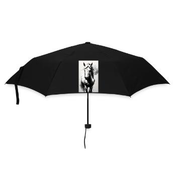 Cheval | Équitation | Animal | Monture | Coloré - Parapluie standard - noir - Devant