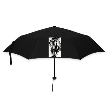 Cheval | Équitation | Animal | Monture | Coloré - Parapluie standard - noir - Devant