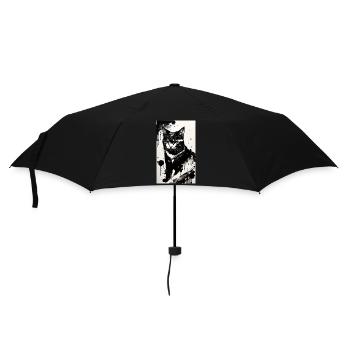 Chat | Animal de compagnie | Fan de chat | mignon | Chaton - Parapluie standard - noir - Devant