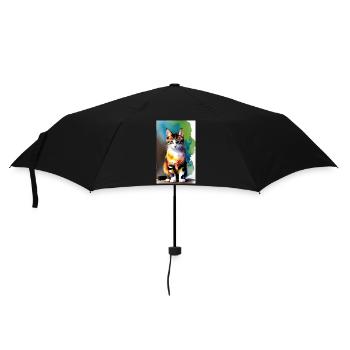Chat | Animal de compagnie | Fan de chat | mignon | Chaton - Parapluie standard - noir - Devant