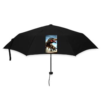 Dinosaurier | T-Rex | Tyrannosaurus - Regenschirm (klein) - Schwarz - Vorne
