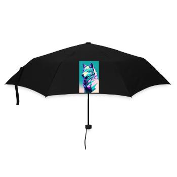 Loup | Prédateur | Chien | Mystique - Parapluie standard - noir - Devant