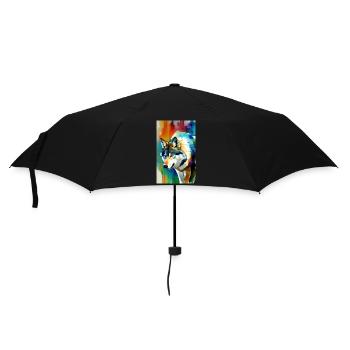 Loup | Prédateur | Chien | Mystique - Parapluie standard - noir - Devant