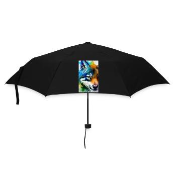 Loup | Prédateur | Chien | Mystique - Parapluie standard - noir - Devant