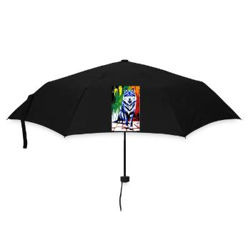 Loup | Prédateur | Chien | Mystique - Parapluie standard - noir - Devant