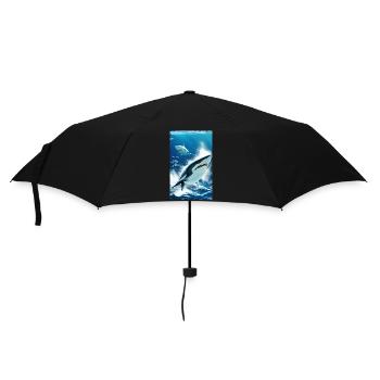 Shark | Great White Shark | Sea creature | Fish - Umbrella (small) - black - Front